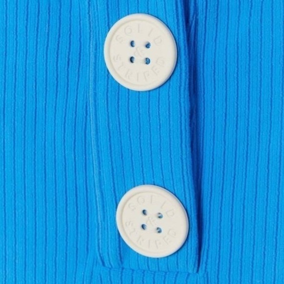 Solid & Striped ANNE-MARIE BUTTON AZURE Swimsuit size L - Picture 3 of 7